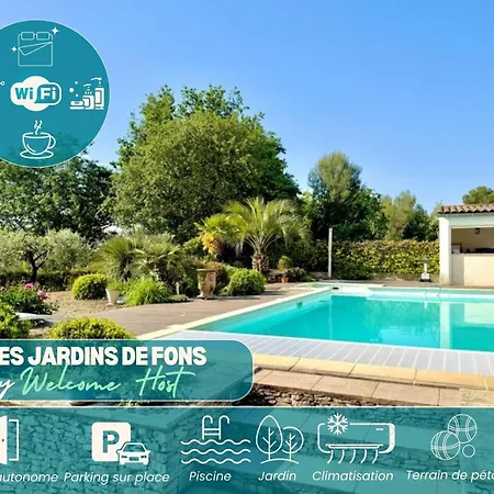 Penzion Les Jardins De Fons, 8 Pers Piscine 4*